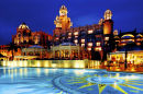 palace and pool night